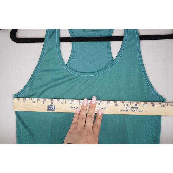 Patagonia Active Tank Top Women’s M Teal Blue Seamless Stretch Racerback Workout - Picture 7 of 11